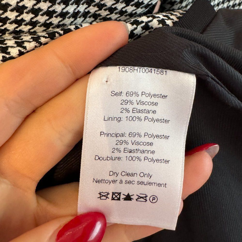 Veronica Beard Leon Dickey Black and White Houndstooth Blazer Jacket - Picture 9 of 14